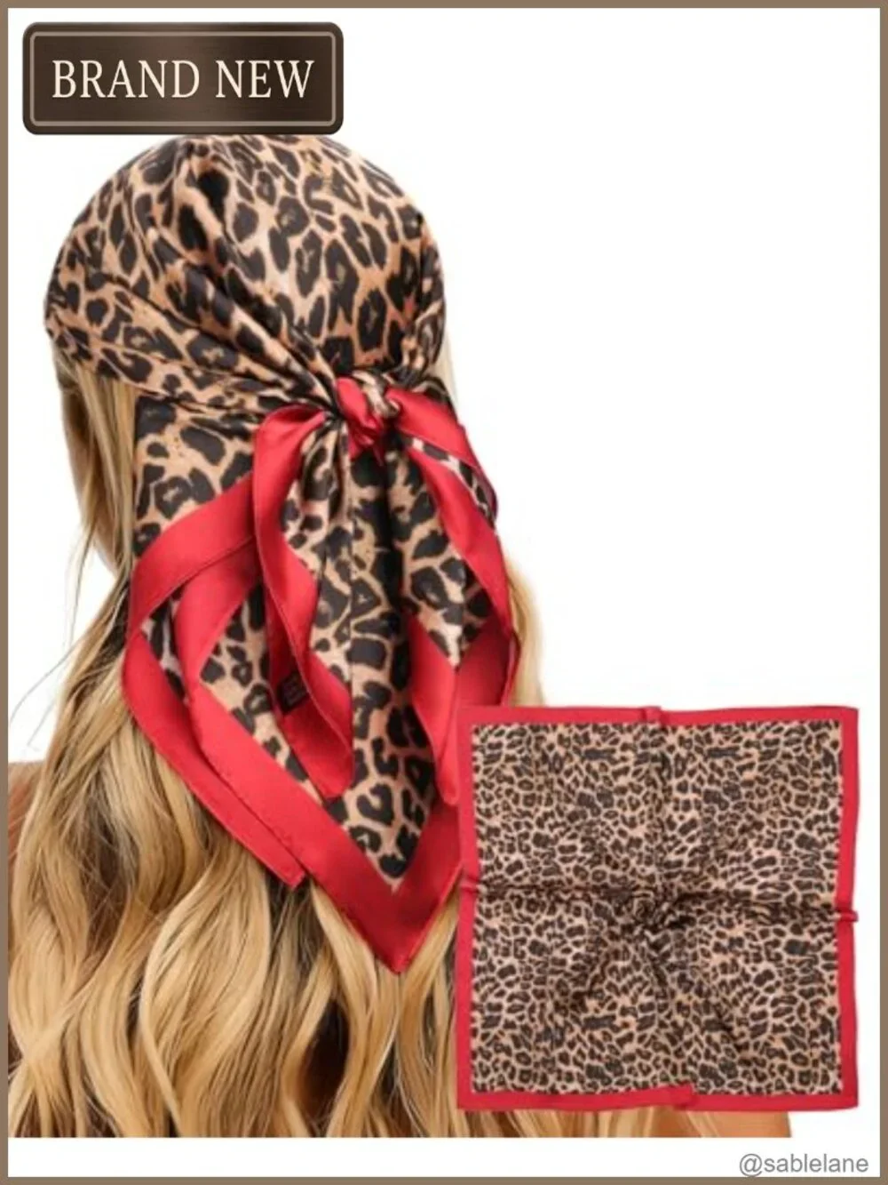 Square Silk Touch Head Scarf for Women, Hair Wrap, Neck Scarf & Headband